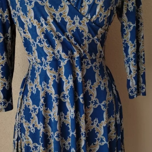 Mix by 41 Hawthorn small abstract print, front wrap dress,NWOT - Picture 2 of 8